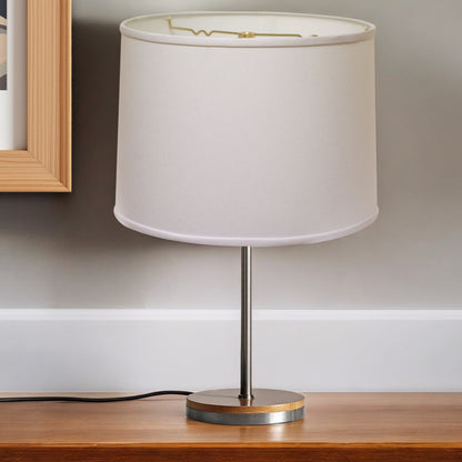 13" White Throwback Drum No Slub Lampshade